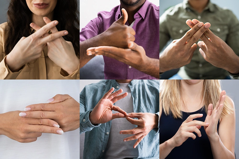 Sign language hands